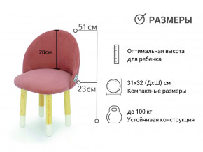 Детский мягкий стул Stumpa пудровый в Коркино - korkino.magazinmebel.ru | фото - изображение 2