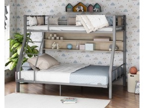 Двухъярусная кровать Гранада-1П 140 Серая в Коркино - korkino.magazinmebel.ru | фото