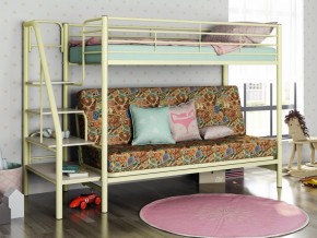 Двухъярусная кровать с диваном Мадлен 3 Слоновая кость-марки в Коркино - korkino.magazinmebel.ru | фото