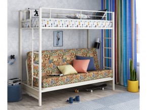 Двухъярусная кровать с диваном Мадлен Слоновая кость-марки в Коркино - korkino.magazinmebel.ru | фото