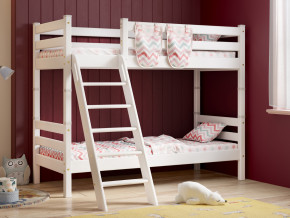 Двухъярусная кровать Соня вариант 10 с наклонной лестницей белая в Коркино - korkino.magazinmebel.ru | фото - изображение 1