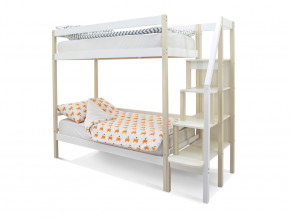 Двухъярусная кровать Svogen бежево-белый в Коркино - korkino.magazinmebel.ru | фото