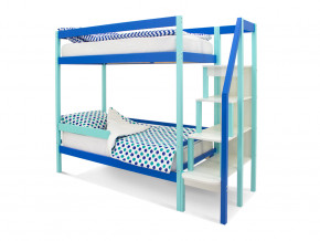 Двухъярусная кровать Svogen с бортиком мятно-синий в Коркино - korkino.magazinmebel.ru | фото