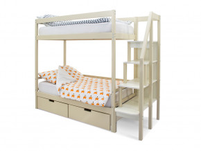 Двухъярусная кровать Svogen с ящиками бежевый в Коркино - korkino.magazinmebel.ru | фото