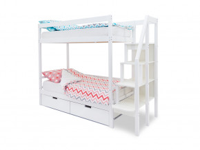 Двухъярусная кровать Svogen с ящиками белый в Коркино - korkino.magazinmebel.ru | фото
