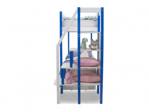Двухъярусная кровать Svogen с ящиками и бортиком сине-белый в Коркино - korkino.magazinmebel.ru | фото - изображение 3