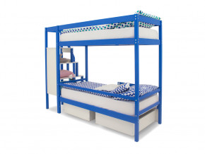 Двухъярусная кровать Svogen с ящиками и бортиком синий в Коркино - korkino.magazinmebel.ru | фото - изображение 4