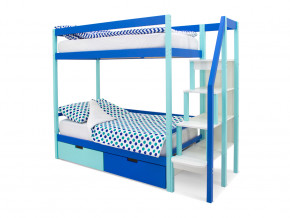 Двухъярусная кровать Svogen с ящиками мятно-синий в Коркино - korkino.magazinmebel.ru | фото
