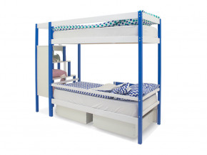 Двухъярусная кровать Svogen с ящиками сине-белый в Коркино - korkino.magazinmebel.ru | фото - изображение 5