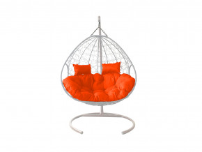 Кокон Для двоих с ротангом оранжевая подушка в Коркино - korkino.magazinmebel.ru | фото