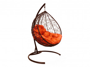 Кокон Капля ротанг оранжевая подушка в Коркино - korkino.magazinmebel.ru | фото
