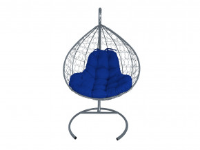 Кокон XL с ротангом синяя подушка в Коркино - korkino.magazinmebel.ru | фото - изображение 1