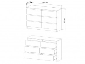 Комод Мори МК1200.6 Графит в Коркино - korkino.magazinmebel.ru | фото - изображение 2