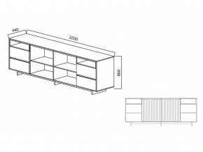 Комодино Moderno-2200 Ф5 в Коркино - korkino.magazinmebel.ru | фото - изображение 4