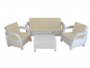 Комплект уличной мебели Yalta Premium Terrace Triple Set белый в Коркино - korkino.magazinmebel.ru | фото