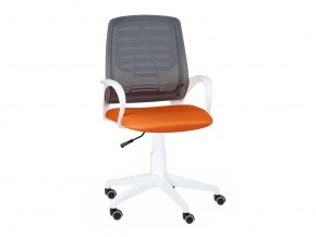 Кресло оператора Ирис white стандарт черный/оранжевый в Коркино - korkino.magazinmebel.ru | фото