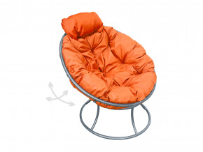 Кресло Папасан мини пружинка без ротанга оранжевая подушка в Коркино - korkino.magazinmebel.ru | фото