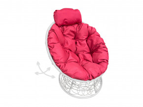 Кресло Папасан мини пружинка с ротангом красная подушка в Коркино - korkino.magazinmebel.ru | фото