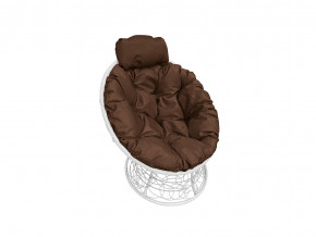 Кресло Папасан мини с ротангом коричневая подушка в Коркино - korkino.magazinmebel.ru | фото