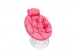 Кресло Папасан мини с ротангом розовая подушка в Коркино - korkino.magazinmebel.ru | фото - изображение 1