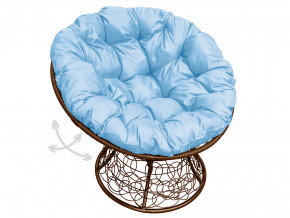 Кресло Папасан пружинка с ротангом голубая подушка в Коркино - korkino.magazinmebel.ru | фото - изображение 1