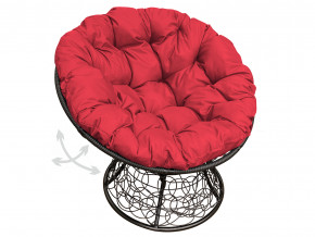 Кресло Папасан пружинка с ротангом красная подушка в Коркино - korkino.magazinmebel.ru | фото - изображение 1