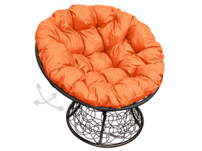 Кресло Папасан пружинка с ротангом оранжевая подушка в Коркино - korkino.magazinmebel.ru | фото - изображение 1