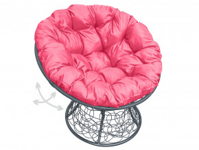 Кресло Папасан пружинка с ротангом розовая подушка в Коркино - korkino.magazinmebel.ru | фото