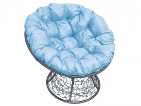 Кресло Папасан с ротангом голубая подушка в Коркино - korkino.magazinmebel.ru | фото - изображение 1