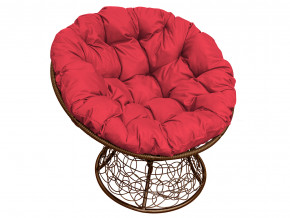 Кресло Папасан с ротангом красная подушка в Коркино - korkino.magazinmebel.ru | фото