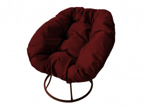 Кресло Пончик без ротанга бордовая подушка в Коркино - korkino.magazinmebel.ru | фото