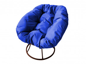 Кресло Пончик без ротанга синяя подушка в Коркино - korkino.magazinmebel.ru | фото