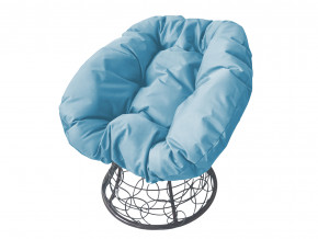 Кресло Пончик с ротангом голубая подушка в Коркино - korkino.magazinmebel.ru | фото - изображение 1