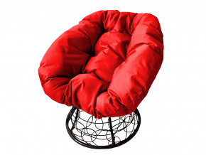 Кресло Пончик с ротангом красная подушка в Коркино - korkino.magazinmebel.ru | фото