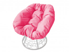 Кресло Пончик с ротангом розовая подушка в Коркино - korkino.magazinmebel.ru | фото