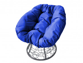 Кресло Пончик с ротангом синяя подушка в Коркино - korkino.magazinmebel.ru | фото