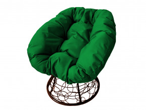 Кресло Пончик с ротангом зелёная подушка в Коркино - korkino.magazinmebel.ru | фото