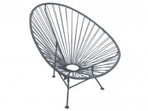 Кресло Ракушка с ротангом серый в Коркино - korkino.magazinmebel.ru | фото - изображение 1