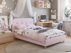 Кровать 1200 Лео велюр нежно-розовый в Коркино - korkino.magazinmebel.ru | фото - изображение 4