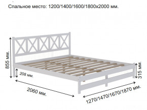 Кровать 2-х спальная Аист-8 Классика белый 1200х2000 мм в Коркино - korkino.magazinmebel.ru | фото - изображение 2