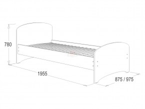 Кровать-4 одинарная 900*1900 венге в Коркино - korkino.magazinmebel.ru | фото - изображение 2