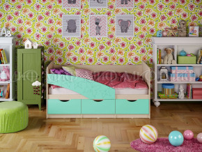 Кровать Бабочки 1600 Бирюза матовая в Коркино - korkino.magazinmebel.ru | фото - изображение 1