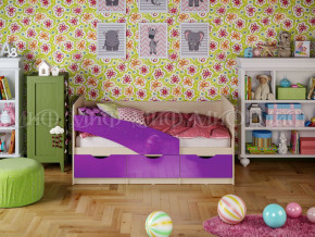 Кровать Бабочки 1600 Фиолетовый металлик в Коркино - korkino.magazinmebel.ru | фото