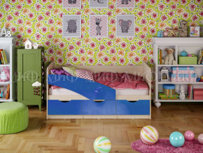 Кровать Бабочки 1800 Синий металлик в Коркино - korkino.magazinmebel.ru | фото