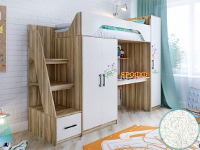 Кровать чердак Тея с пеналом с фасадом для рисования феритейл в Коркино - korkino.magazinmebel.ru | фото - изображение 1