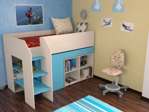 Кровать чердак Теремок 2 Голубой в Коркино - korkino.magazinmebel.ru | фото