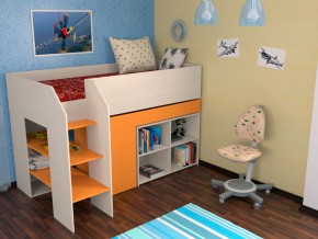 Кровать чердак Теремок 2 Оранжевый в Коркино - korkino.magazinmebel.ru | фото - изображение 1