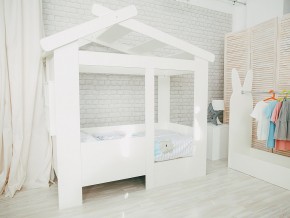 Кровать детская Теремок без ящика белая в Коркино - korkino.magazinmebel.ru | фото - изображение 1