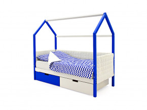 Кровать-домик мягкий Svogen с ящиками сине-белый в Коркино - korkino.magazinmebel.ru | фото - изображение 1