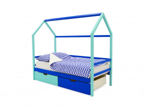Кровать-домик Svogen с ящиками мятно-синий в Коркино - korkino.magazinmebel.ru | фото